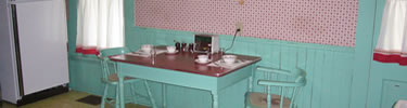 Table in kitchen.